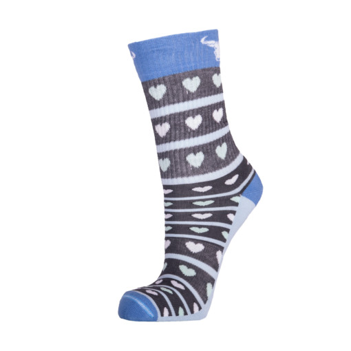 Ladies Heart Stripe Bush Sock