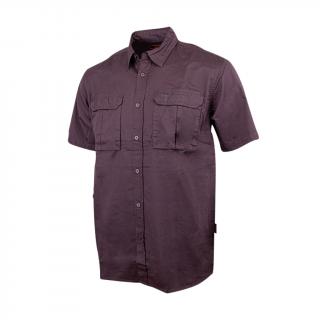 Cotton Canvas Short Sleeve Shirt | Men