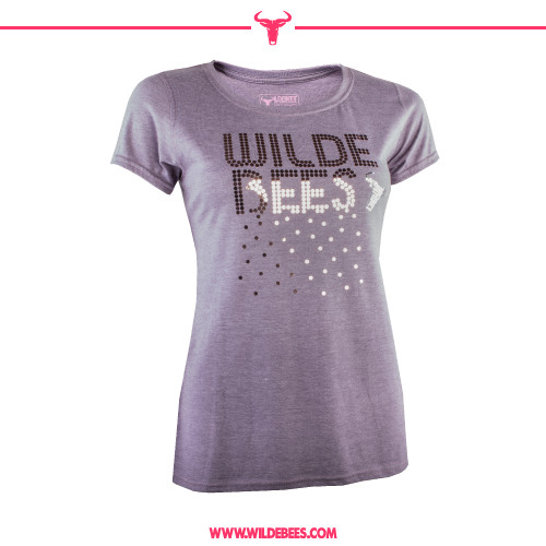 Short Sleeve Spangle Drip T-Shirt  | Ladies