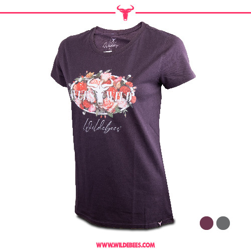 Short Sleeve Oval Rose  T-Shirt  | Ladies