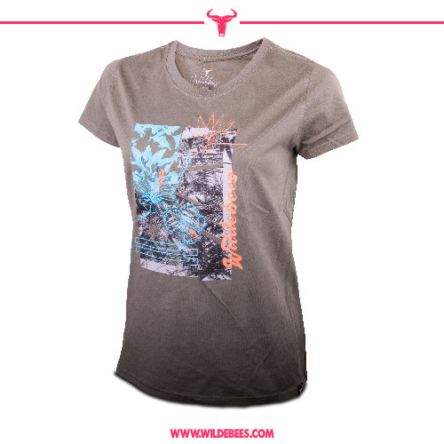 Short Sleeve Strelitzia Block T-Shirt | Ladies