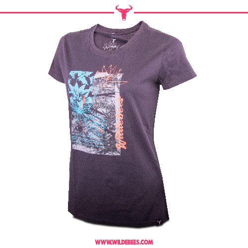 Short Sleeve Strelitzia Block T-Shirt | Ladies