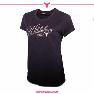 Short Sleeve Scripty Embroidery T-Shirt | Ladies