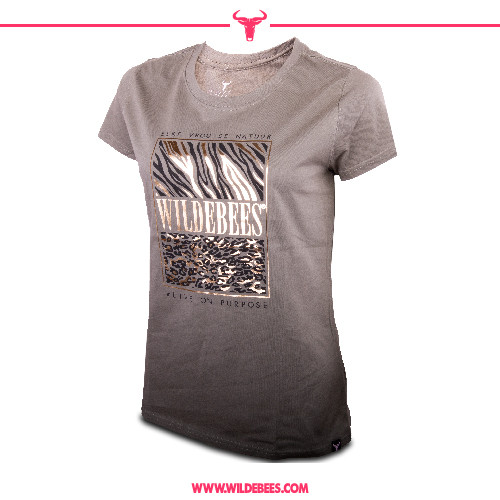 Short Sleeve Animal Instinct Block T-Shirt  | Ladies