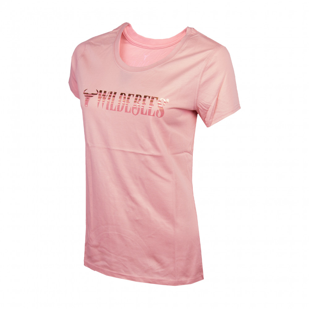 Short Sleeve Glam Faded Slogan T-Shirt | Ladies