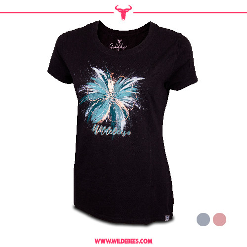 Short Sleeve Foil Bloom T-Shirt | Ladies