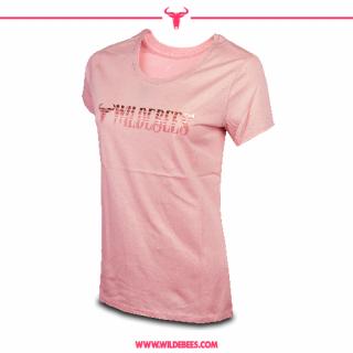 Short Sleeve Glam Faded Slogan T-Shirt | Ladies