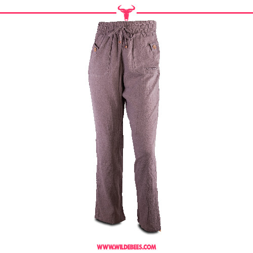 Elasticated Linen Look  Pants | Ladies